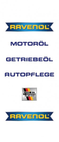 RAVENOL Flagge im Hochformat (150x360 cm)
