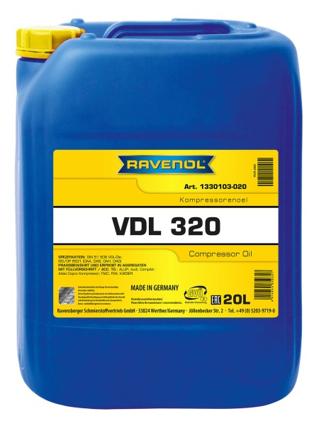 RAVENOL Kompressorenöl VDL 320 - 20 Liter