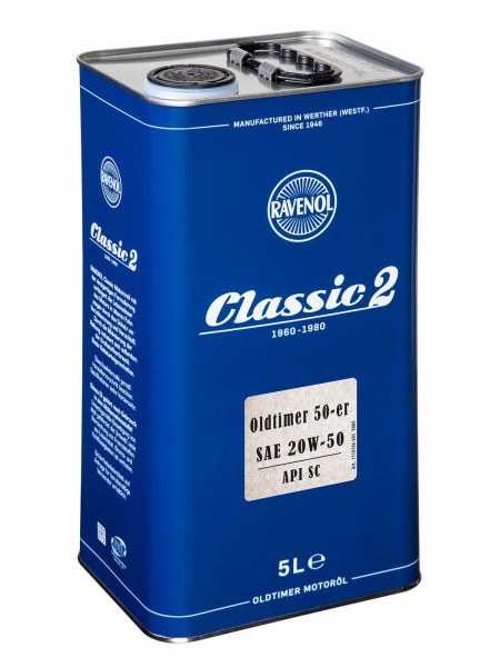 RAVENOL Oldtimer 50-er SAE 20W-50 API SC - legiert - Classic 2 - 5 Liter