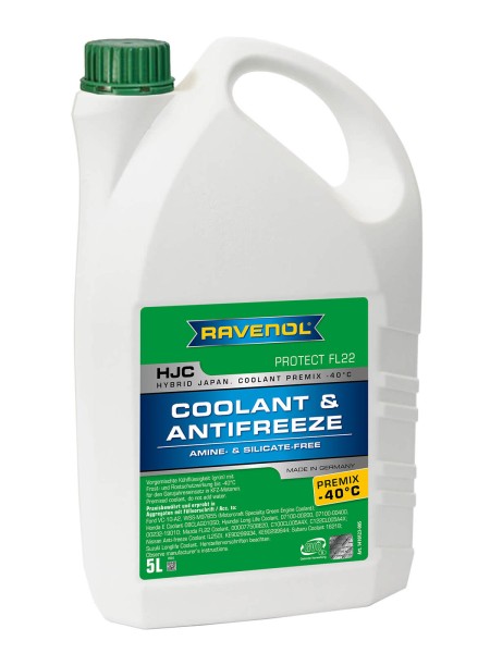 RAVENOL HJC - Protect FL22 Premix -40°C(Kühlerfrostschutz gebrauchsfertig) - 5 Liter