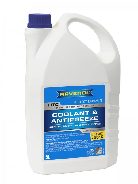RAVENOL HTC - Protect MB 325.0 Premix -40°C (Kühlerfrostschutz gebrauchsfertig) - 5 Liter