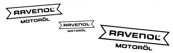 RAVENOL Aufkleber schwarz "Motoröl" geplottet