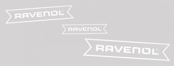 RAVENOL Aufkleber weiß geplottet