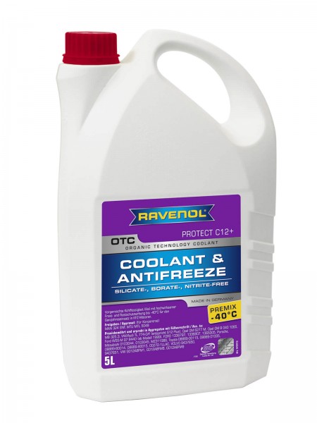 RAVENOL OTC - Protect C12+ Premix -40°C (Kühlerfrostschutz gebrauchsfertig) - 5 Liter