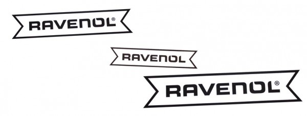 RAVENOL Aufkleber schwarz geplottet
