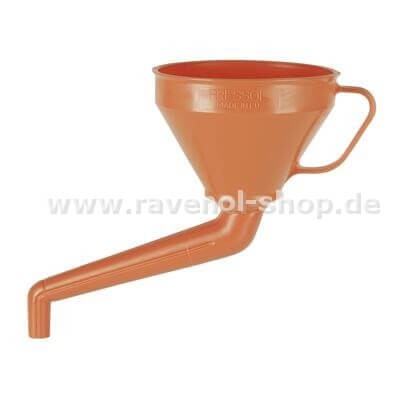 RAVENOL Trichter mit Winkelauslauf und Messingsieb 160mm