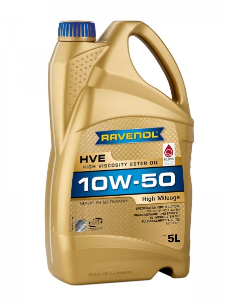RAVENOL HVE High Viscosity Ester Oil SAE 10W-50 - 5 Liter