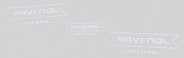 RAVENOL Aufkleber weiß "Motoröl" geplottet